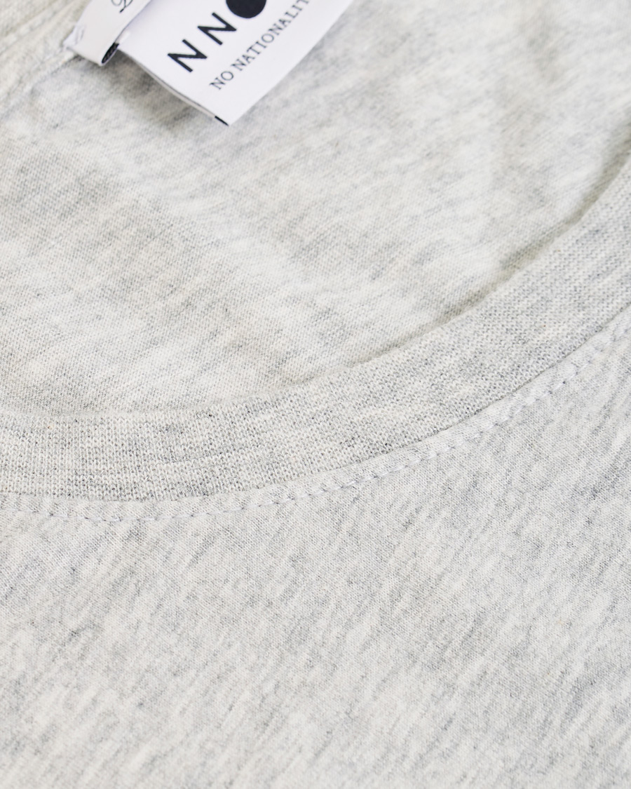 Men | T-Shirts | NN07 | Ethan Printed Crew Neck Tee Light Grey Melange