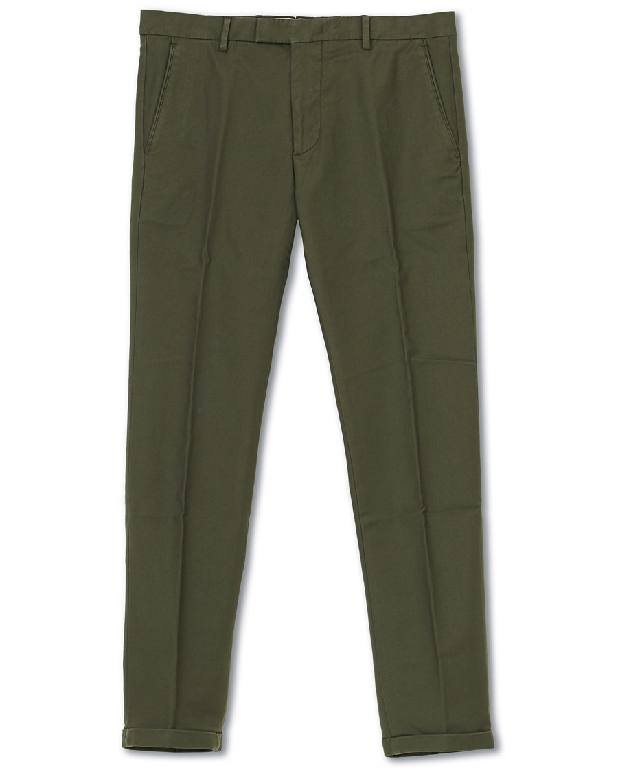 Men | Trousers | NN07 | Scott Regular Fit Stretch Trousers Army Green