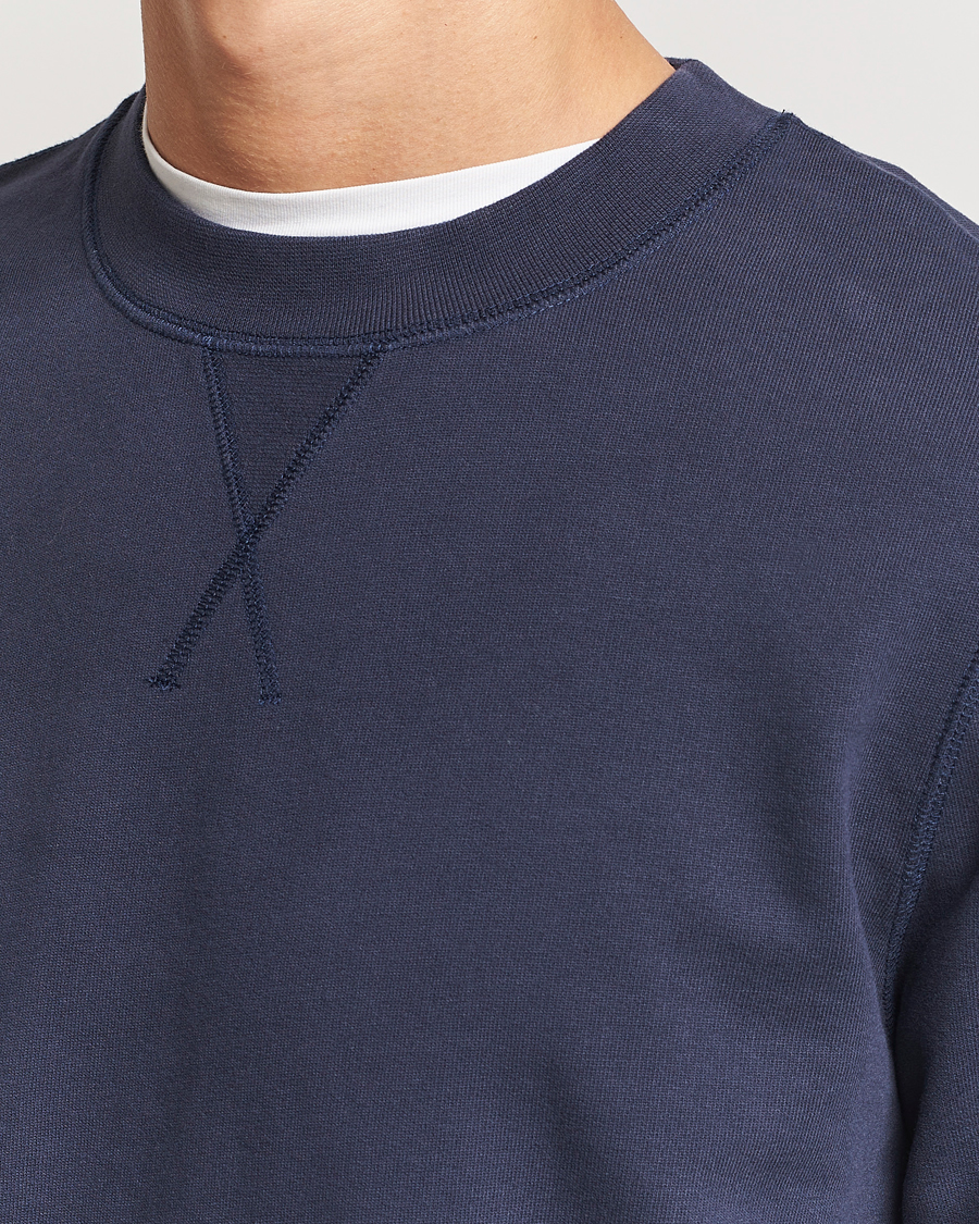 Men | Sweaters & Knitwear | Sunspel | Loopback Sweatshirt Navy