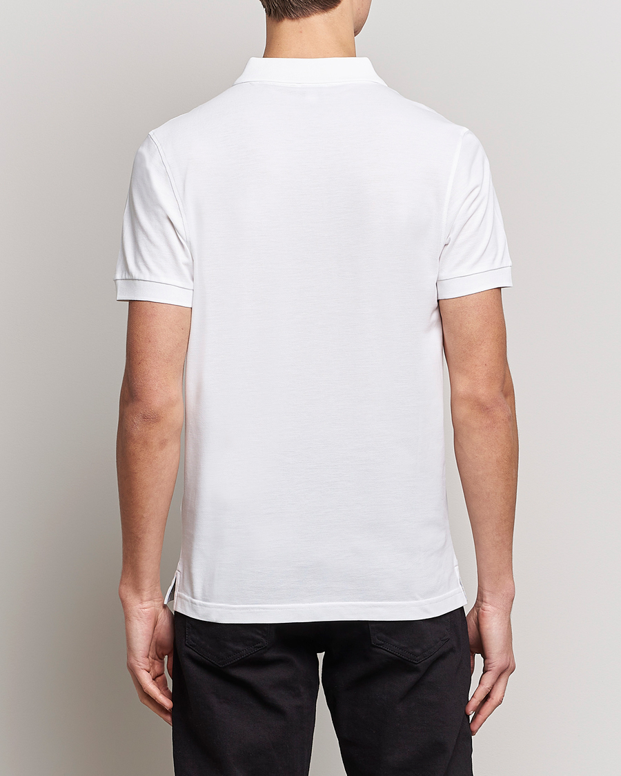 Men | Polo Shirts | Sunspel | Short Sleeve Pique Polo White