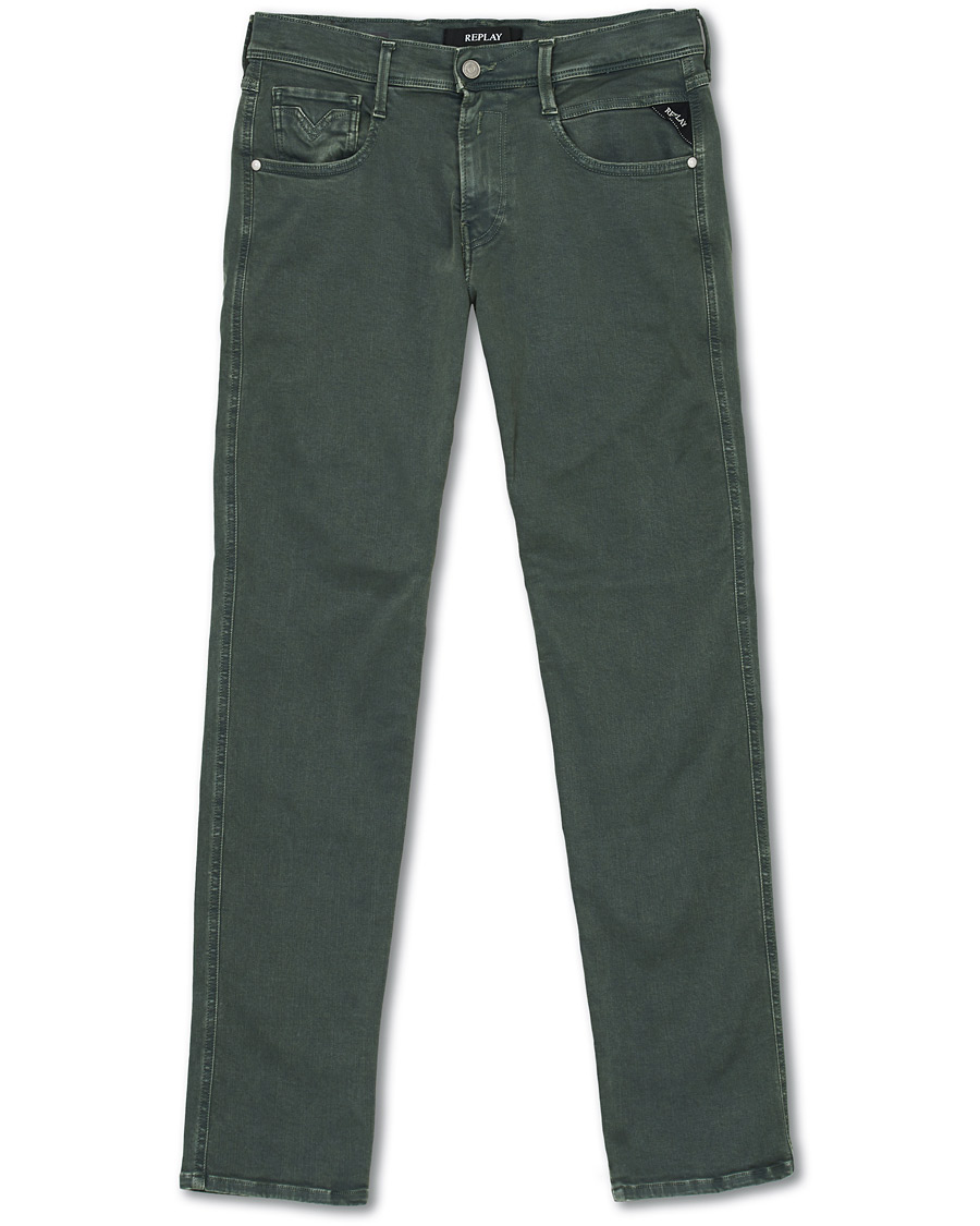 Men | Trousers | Replay | Anbass Hyperflex 5-Pocket Trousers Green