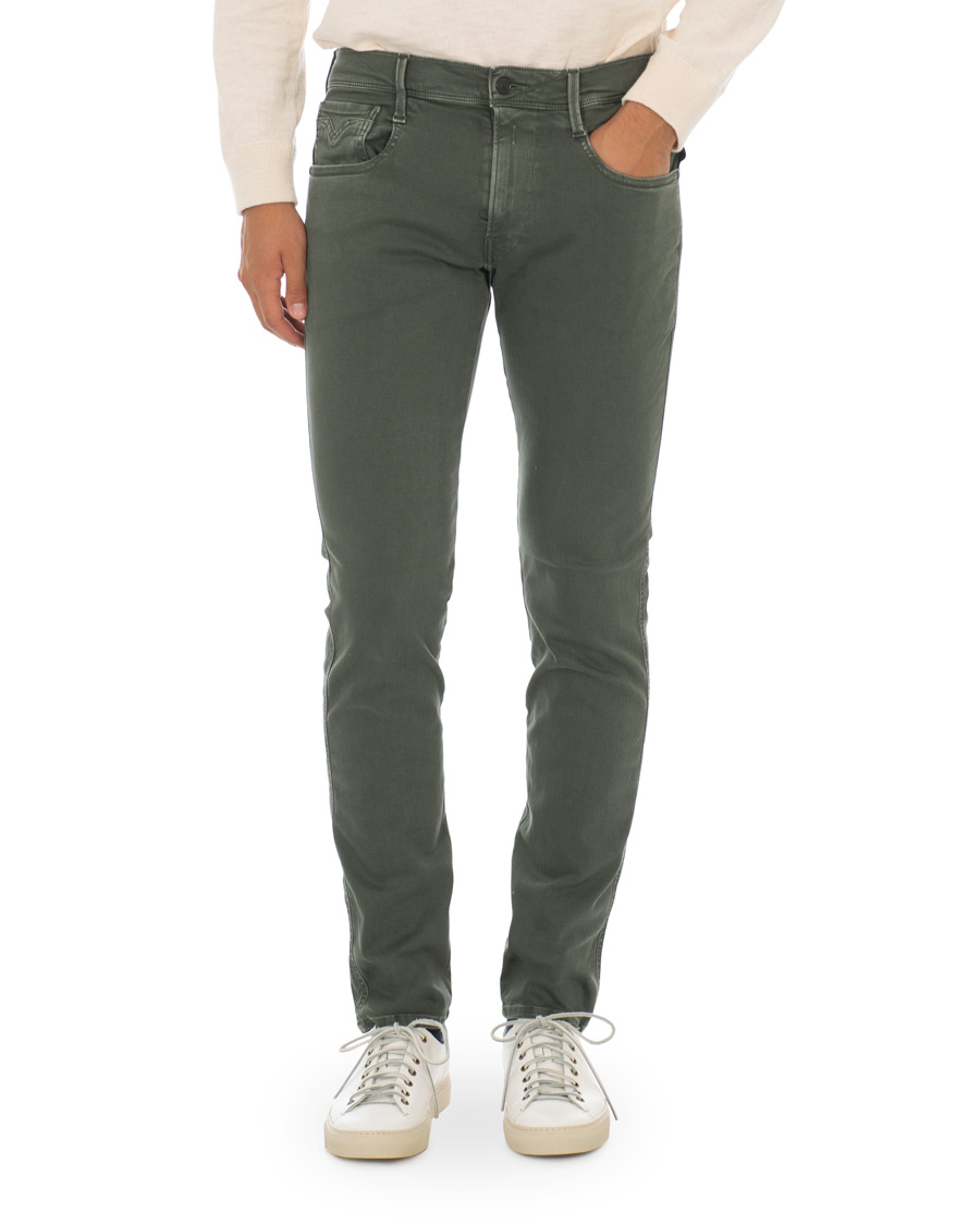 Men | Trousers | Replay | Anbass Hyperflex 5-Pocket Trousers Green