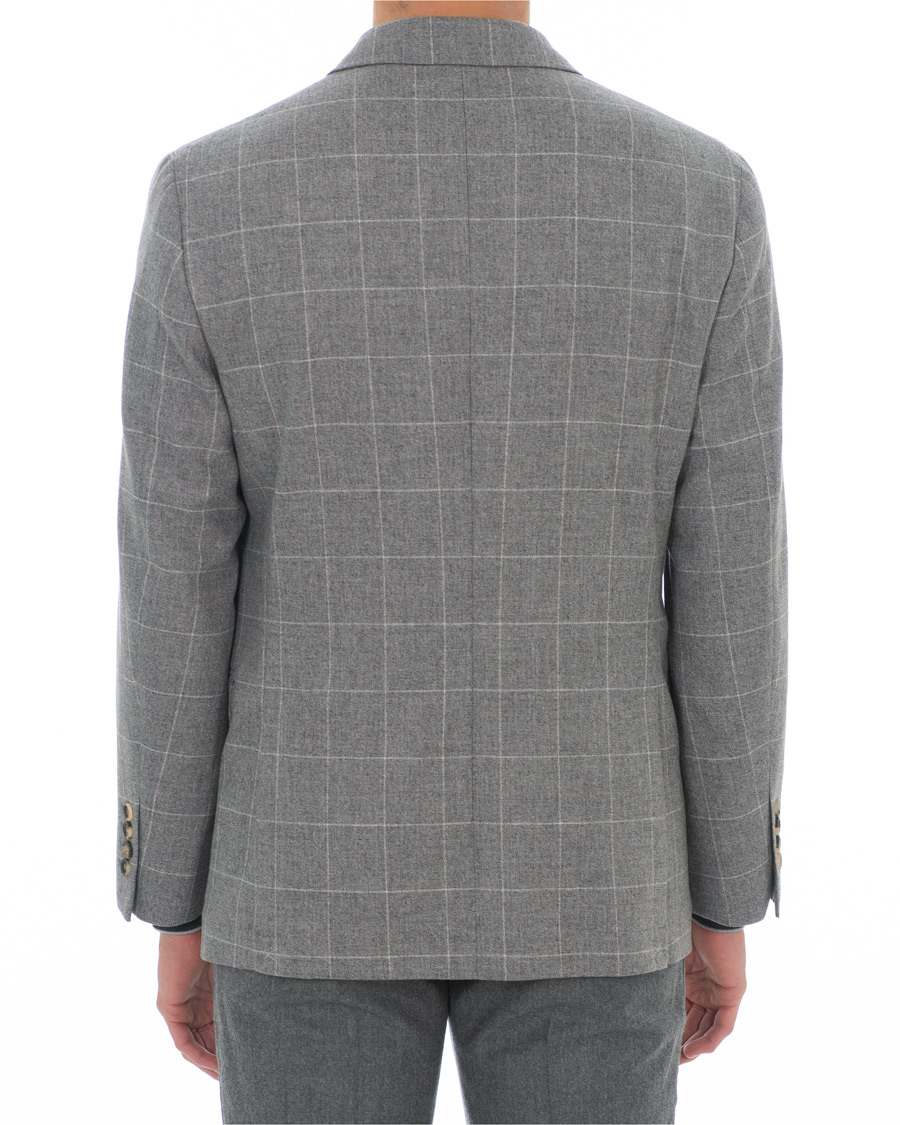 Men | Blazers | Brunello Cucinelli | Windowpane Check Blazer Light Grey