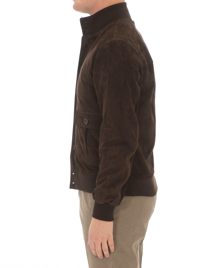 Men | Coats & Jackets | Valstar | Valstarino Suede Jacket Dark Brown