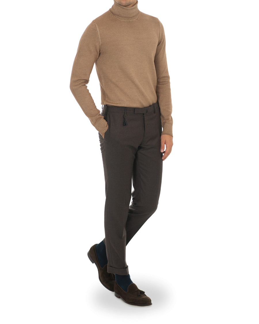 Men | Sweaters & Knitwear | Gran Sasso | Vintage Merino Knitted Rollneck Camel