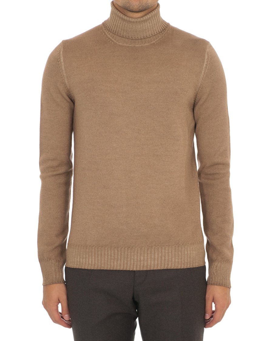 Men | Sweaters & Knitwear | Gran Sasso | Vintage Merino Knitted Rollneck Camel