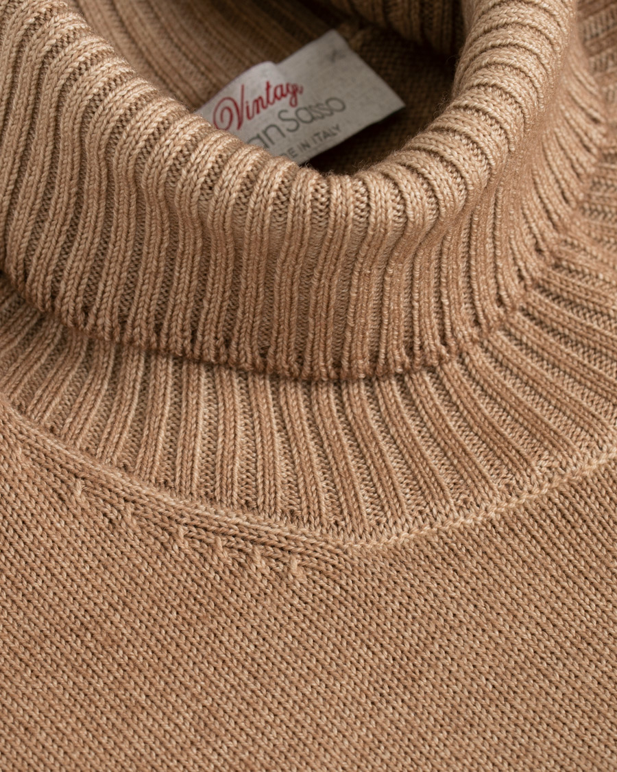 Men | Sweaters & Knitwear | Gran Sasso | Vintage Merino Knitted Rollneck Camel
