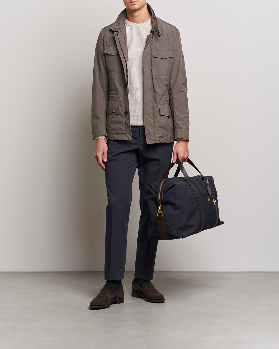 Men | Bags | Mismo | M/S Avail 48h Nylon Weekendbag Navy/Dark Brown