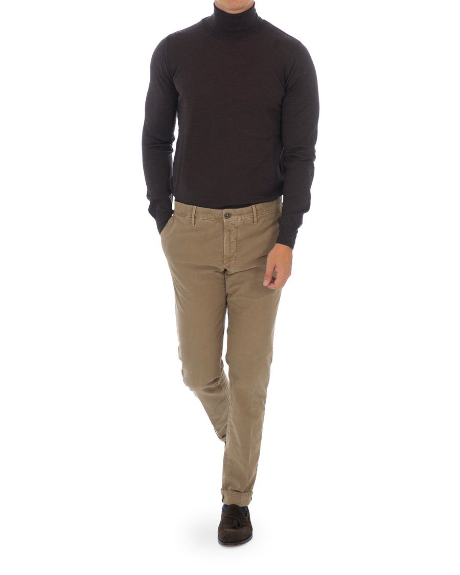 Men | Sweaters & Knitwear | Oscar Jacobson | Cole Extra Fine Merino Rollneck Brown