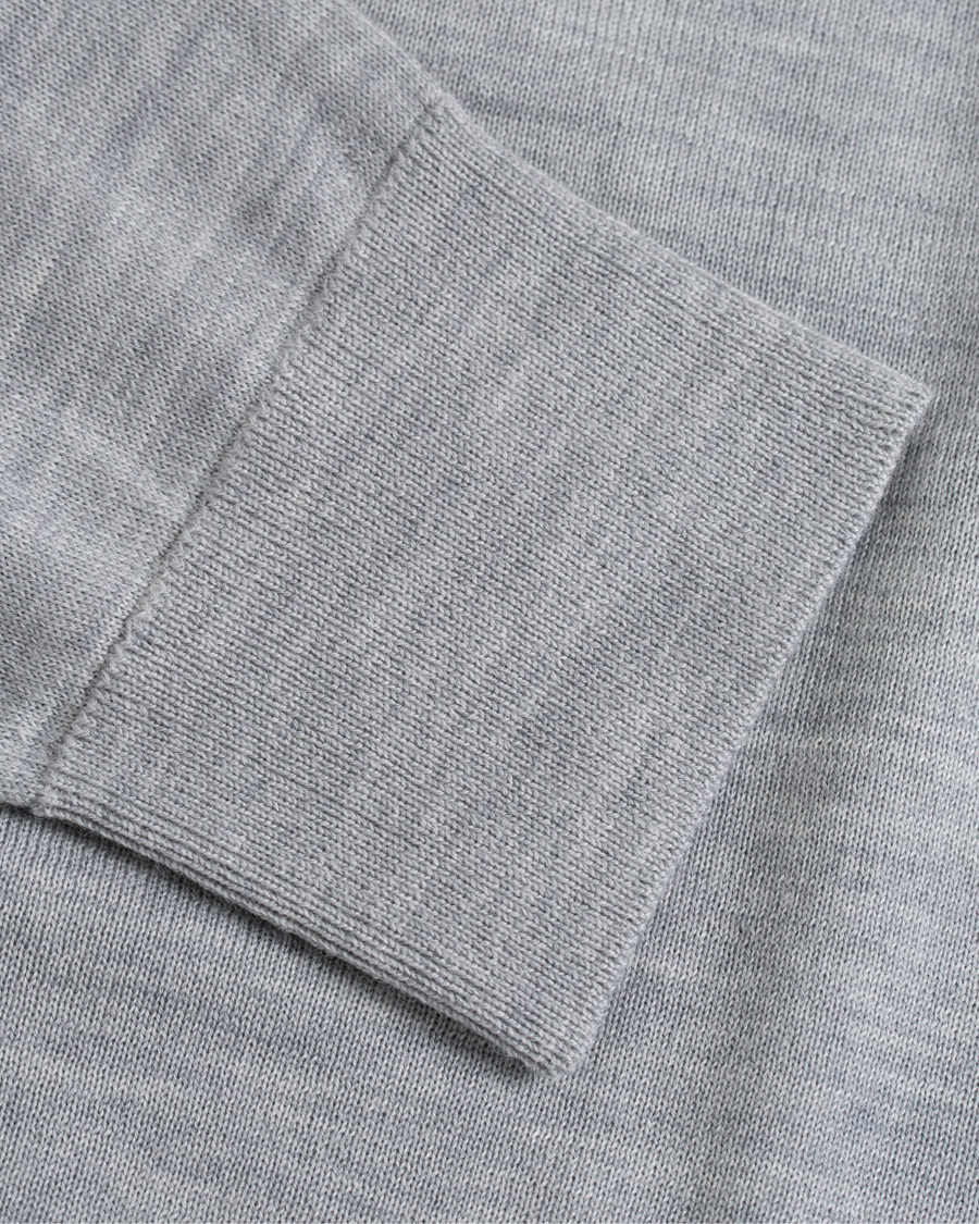 Men | Sweaters & Knitwear | Samsøe Samsøe | Samsøe & Samsøe Flemming Superfine Merino Wool Crew Neck Grey Mel
