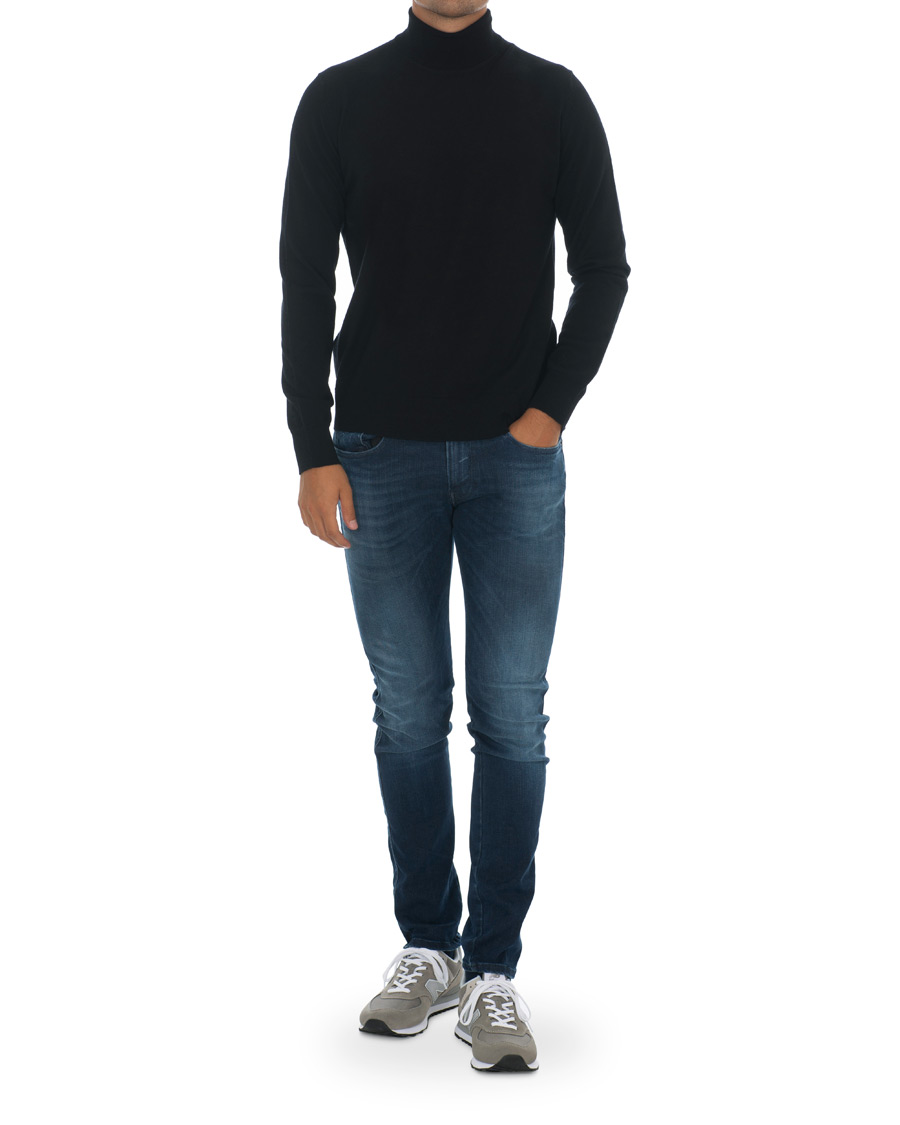 Men | Sweaters & Knitwear | Samsøe Samsøe | Samsøe & Samsøe Flemming Superfine Merino Wool Roll Neck Black