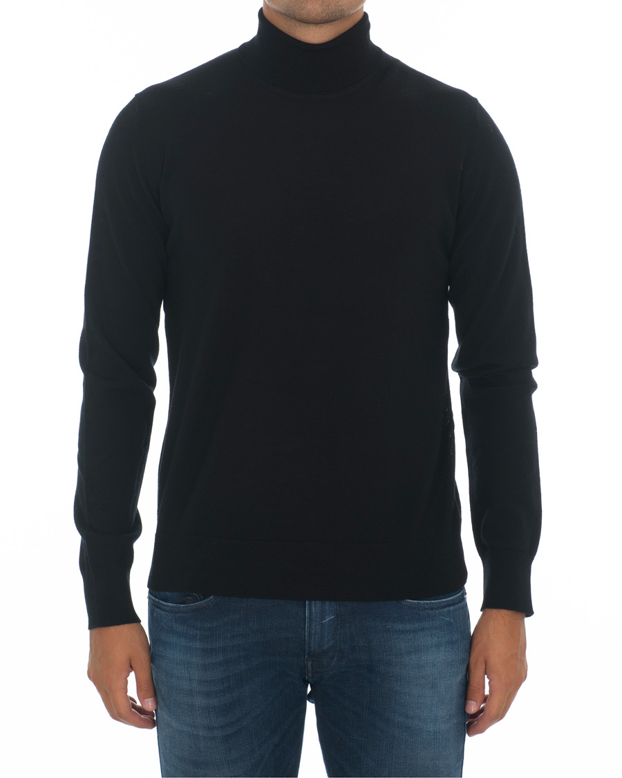 Men | Sweaters & Knitwear | Samsøe Samsøe | Samsøe & Samsøe Flemming Superfine Merino Wool Roll Neck Black