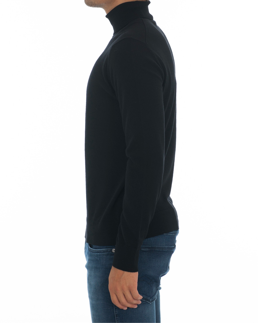Men | Sweaters & Knitwear | Samsøe Samsøe | Samsøe & Samsøe Flemming Superfine Merino Wool Roll Neck Black