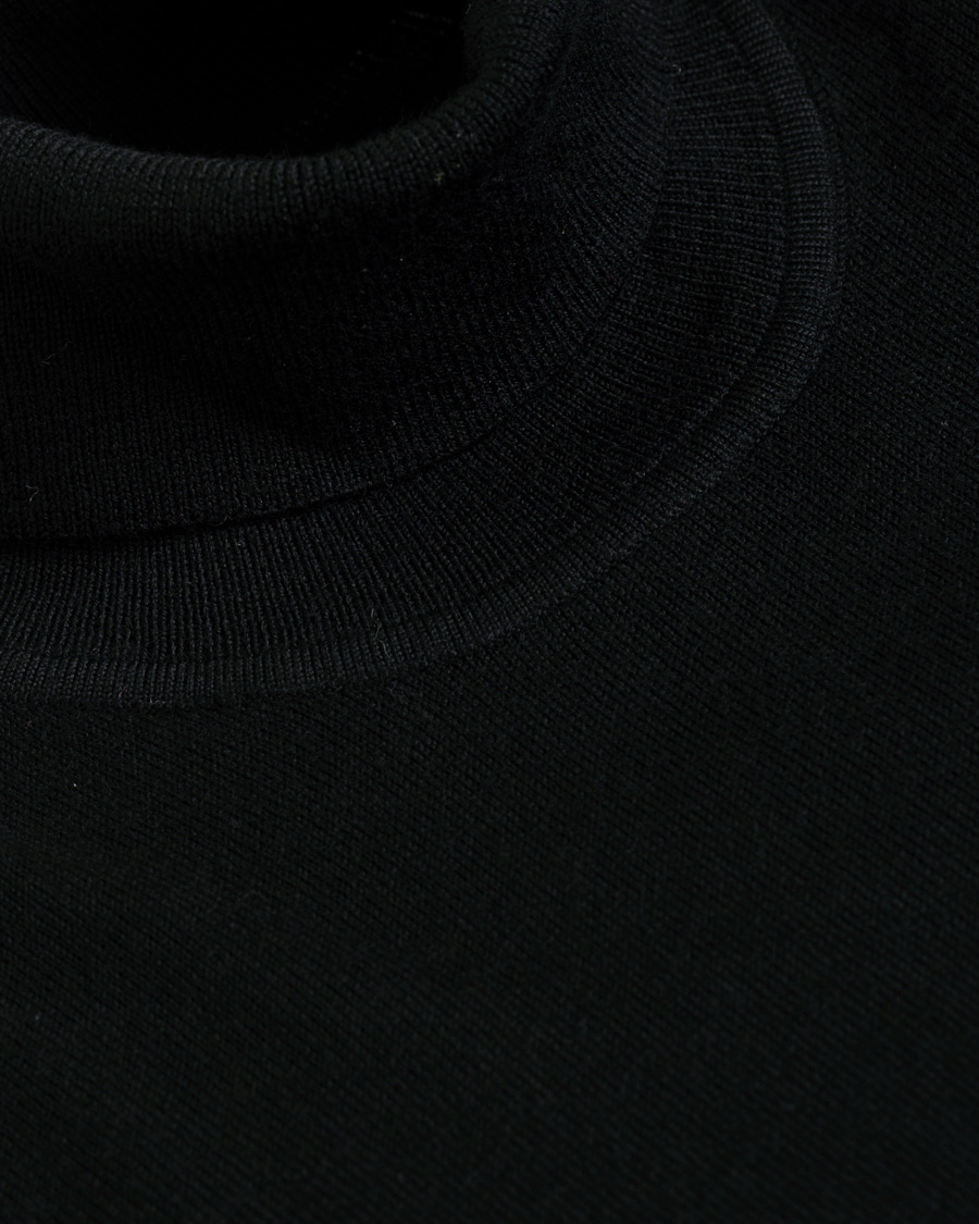 Men | Sweaters & Knitwear | Samsøe Samsøe | Samsøe & Samsøe Flemming Superfine Merino Wool Roll Neck Black