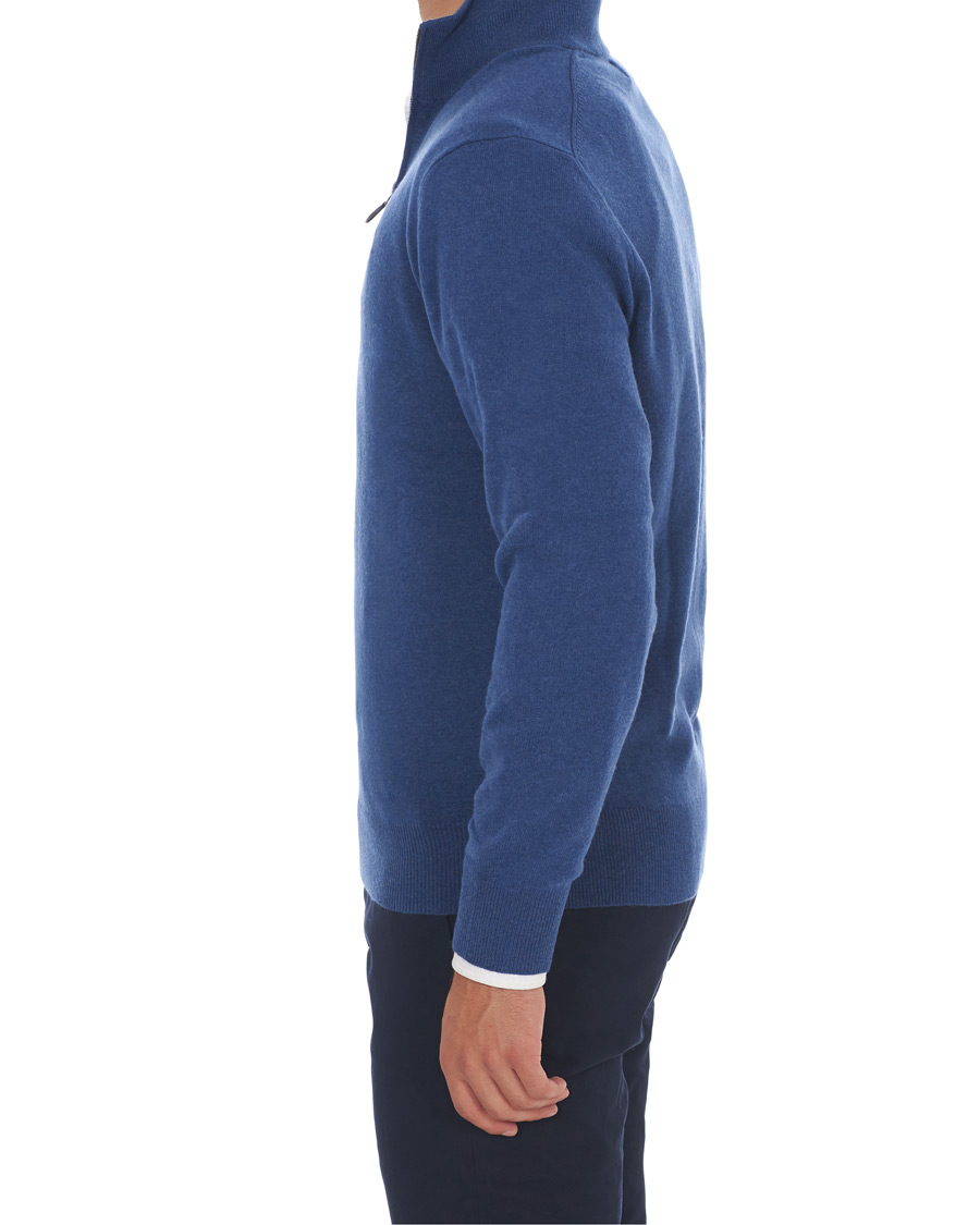 Men | Sweaters & Knitwear | Polo Ralph Lauren | Merino Half Zip Shale Blue