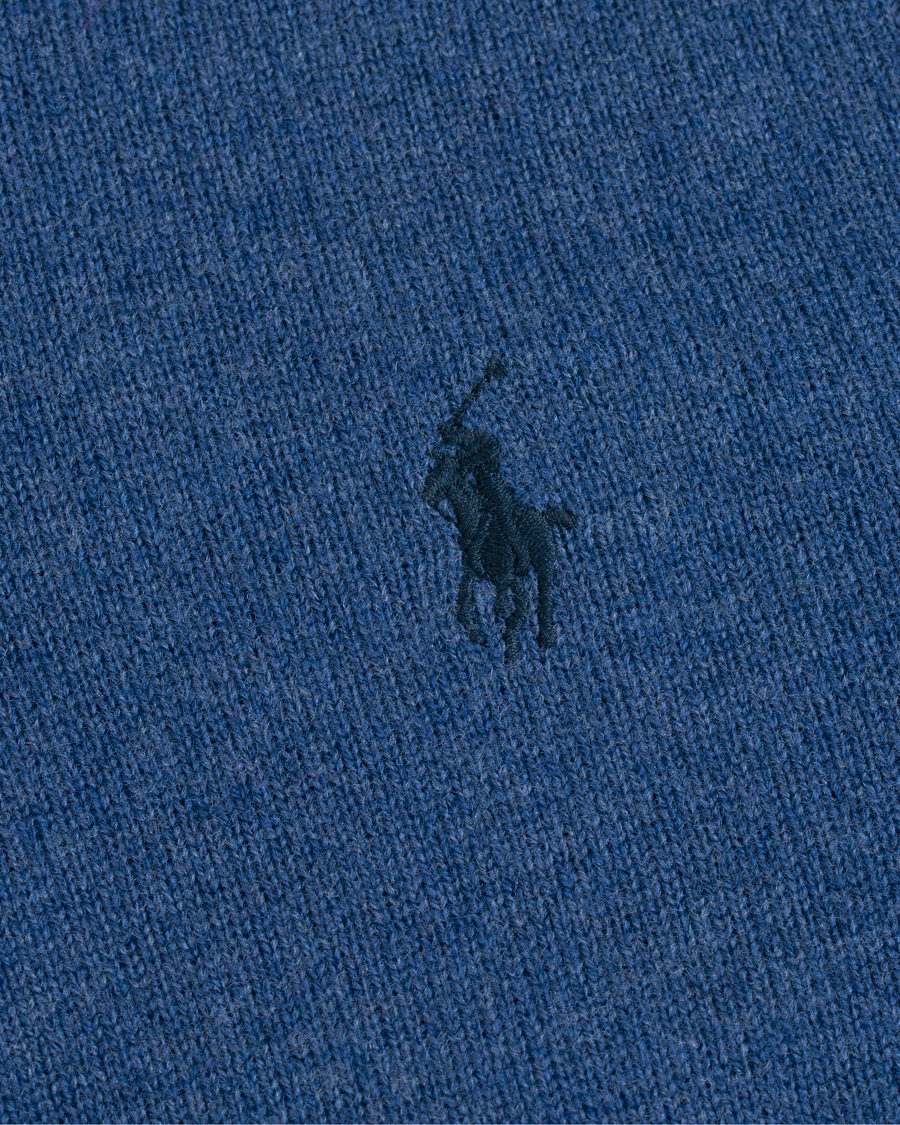 Men | Sweaters & Knitwear | Polo Ralph Lauren | Merino Half Zip Shale Blue