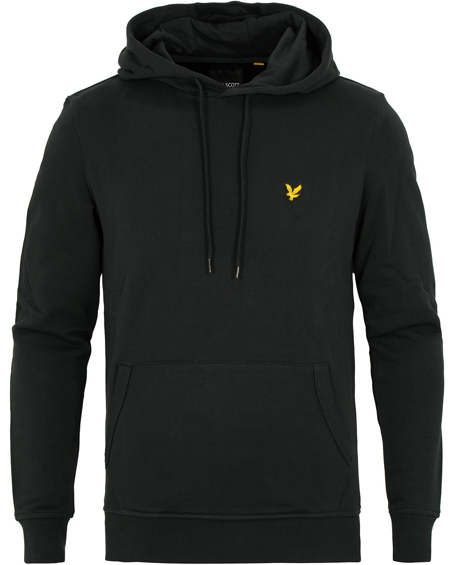 Men | Sweaters & Knitwear | Lyle & Scott | Pullover Hoodie True Black