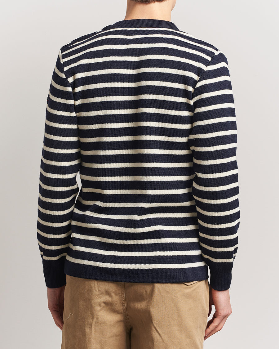 Men | Sweaters & Knitwear | Armor-lux | Fouesnant Classic Sweater Rich Navy/Nature