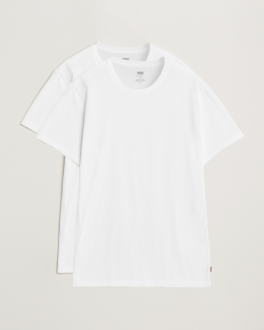 Men | T-Shirts | Levi's | 2-Pack Crew Neck T-Shirt White