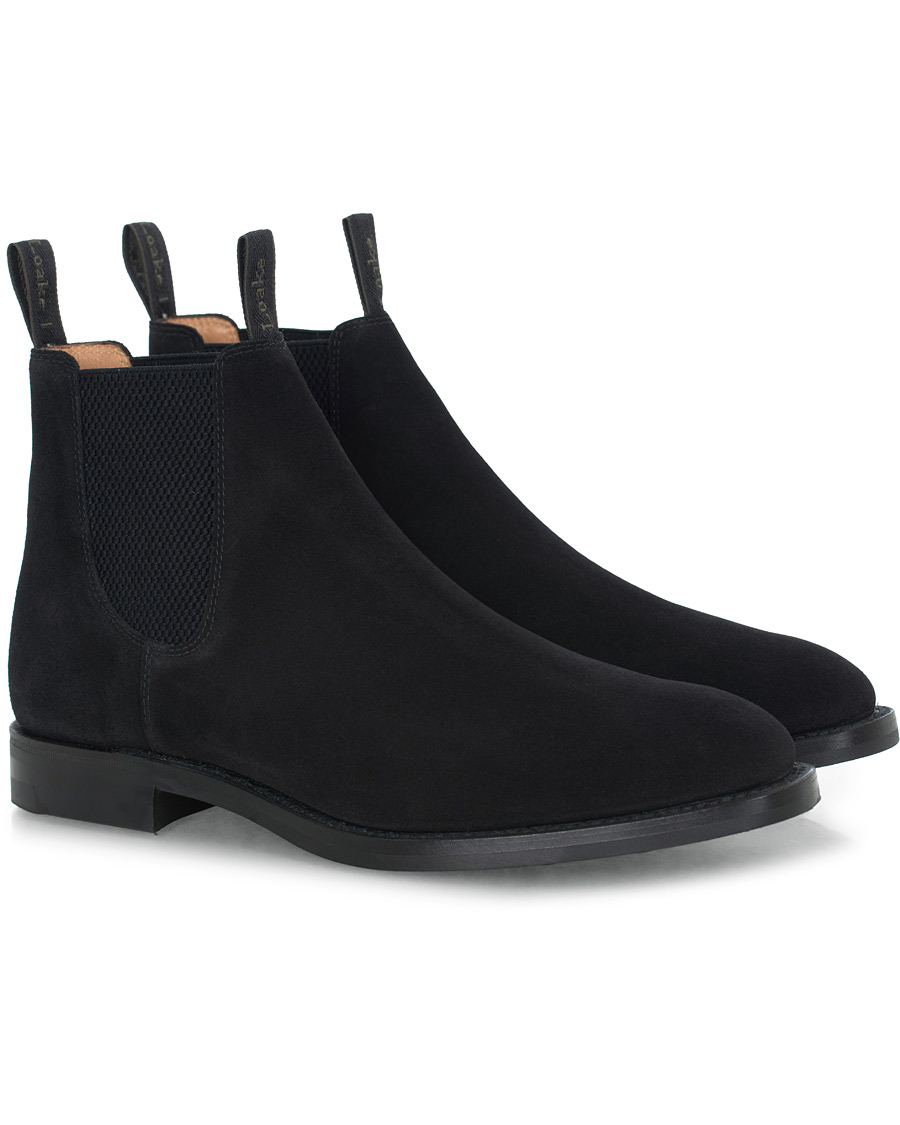 Men | Loake 1880 Chatsworth Chelsea Boot Black Suede | Loake 1880 | Chatsworth Chelsea Boot Black Suede