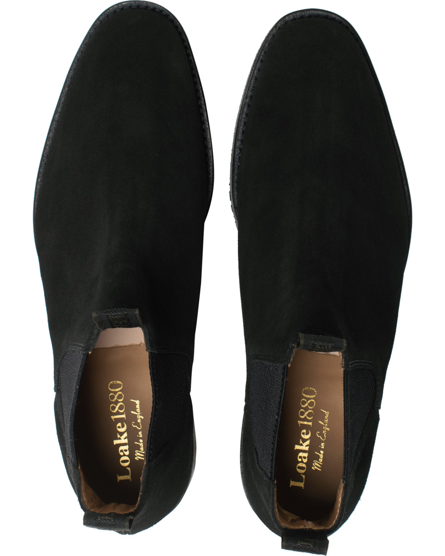 Men | Loake 1880 Chatsworth Chelsea Boot Black Suede | Loake 1880 | Chatsworth Chelsea Boot Black Suede