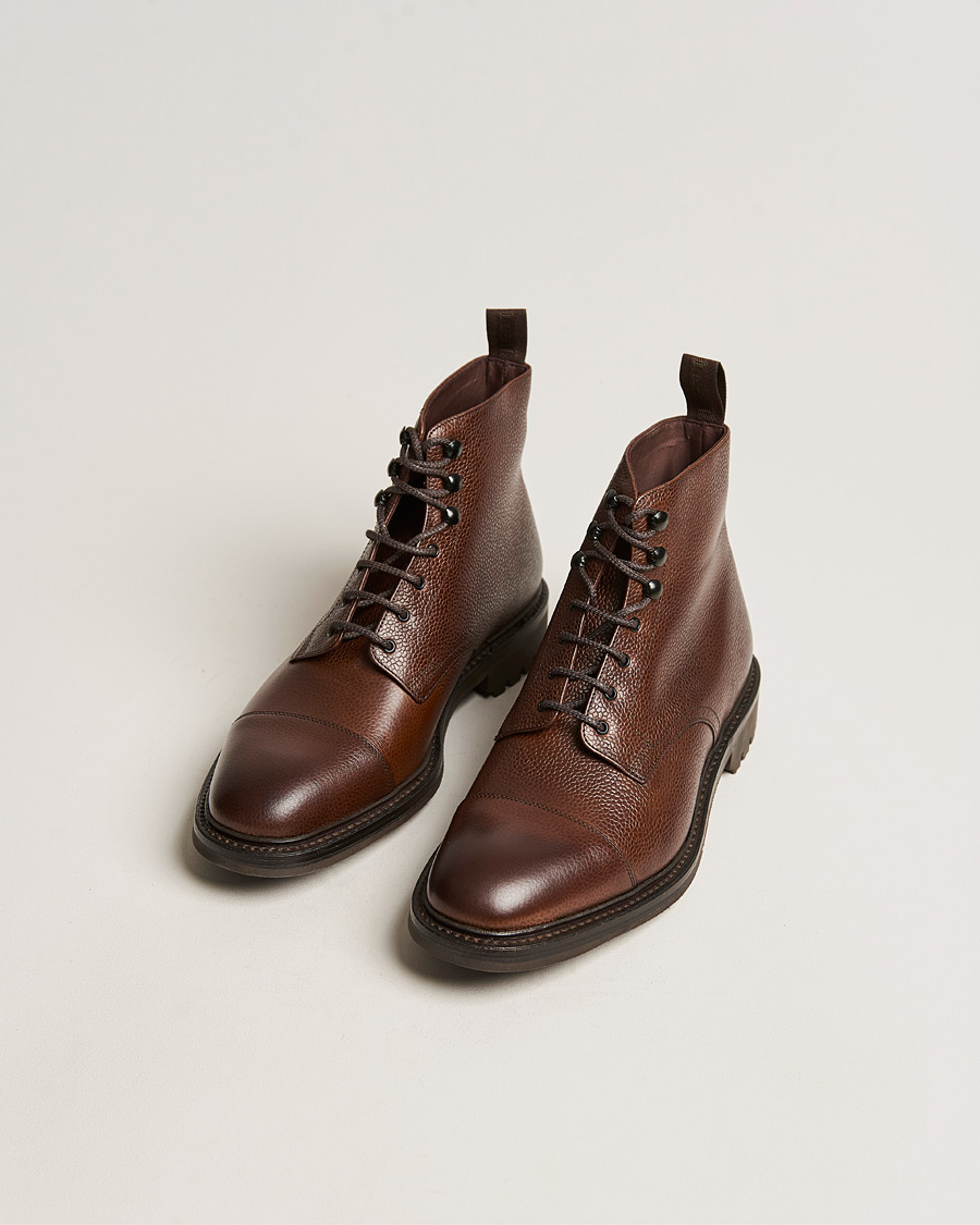 Men | Boots | Loake 1880 | Sedbergh Derby Boot Brown Grain Calf