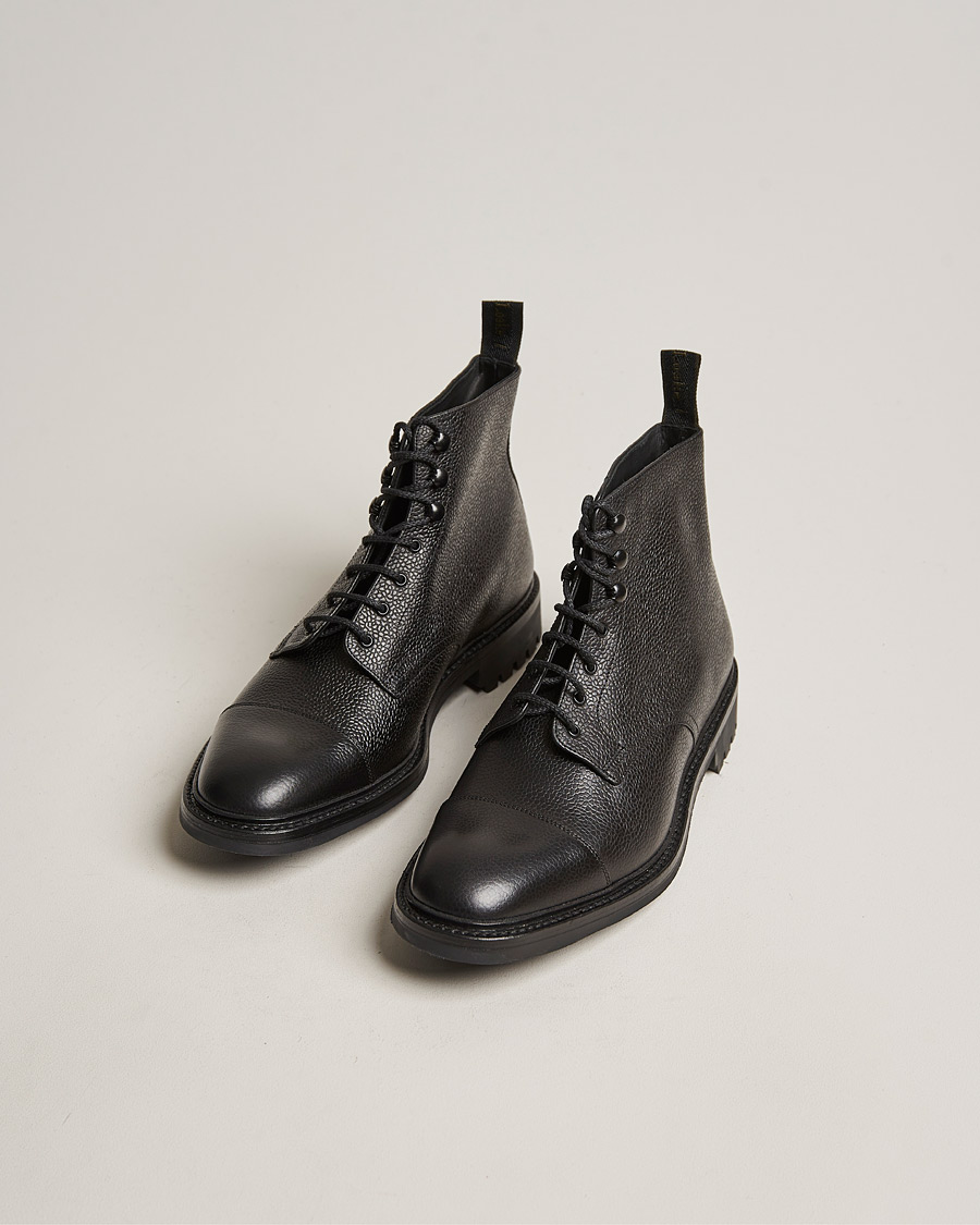 Men | Boots | Loake 1880 | Sedbergh Derby Boot Black Calf Grain