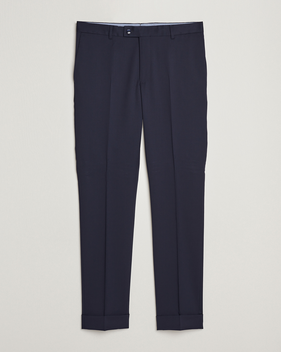 Men | Trousers | Morris | Prestige Wool Suit Trousers Navy