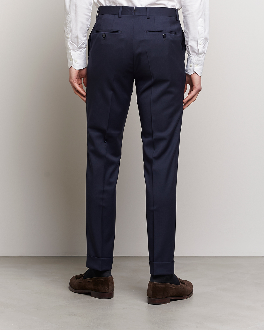 Men | Trousers | Morris Heritage | Morris Prestige Wool Suit Trousers Navy