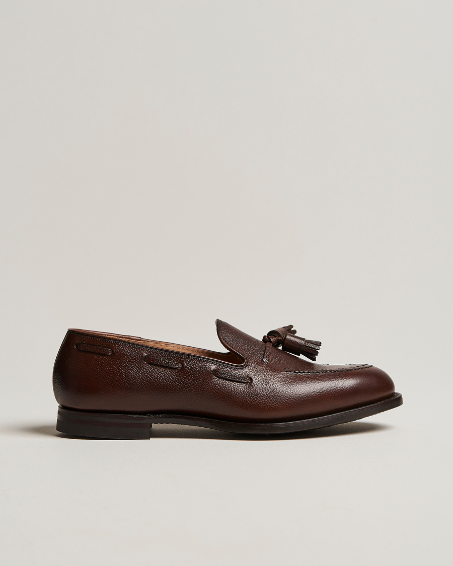 Men | Loafers | Crockett & Jones | Cavendish 2 City Sole Dark Brown Grain
