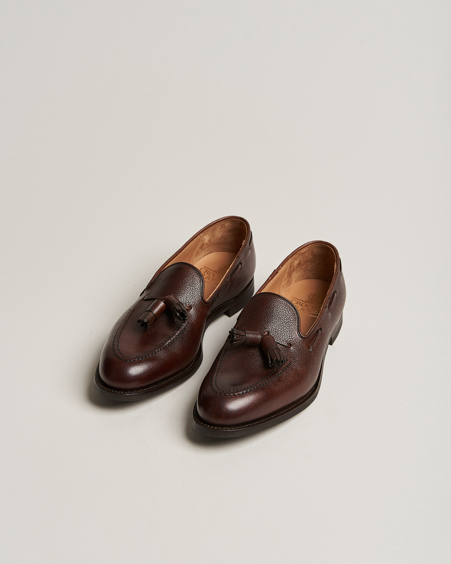 Men | Loafers | Crockett & Jones | Cavendish 2 City Sole Dark Brown Grain
