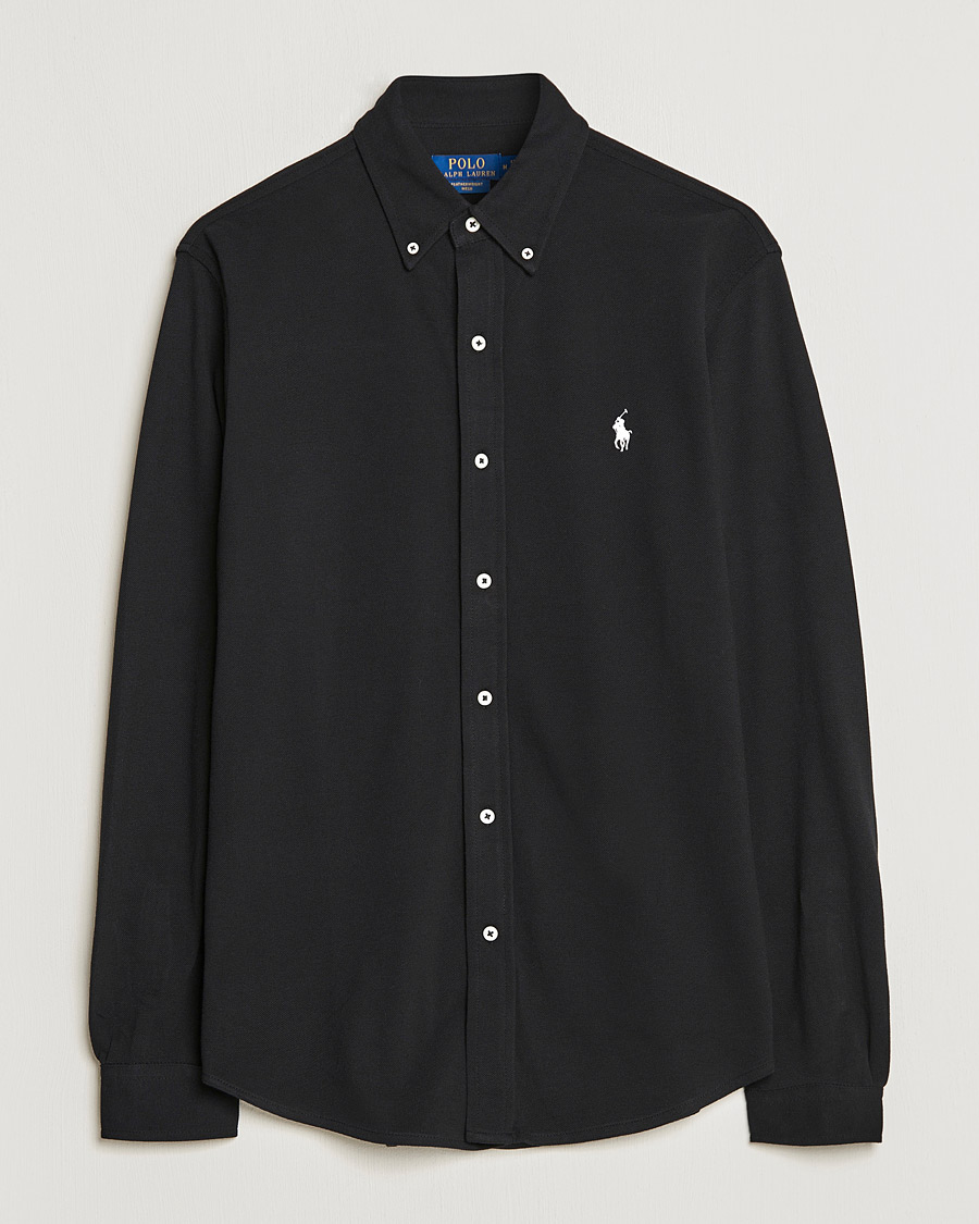 Men | Shirts | Polo Ralph Lauren | Featherweight Mesh Shirt Polo Black