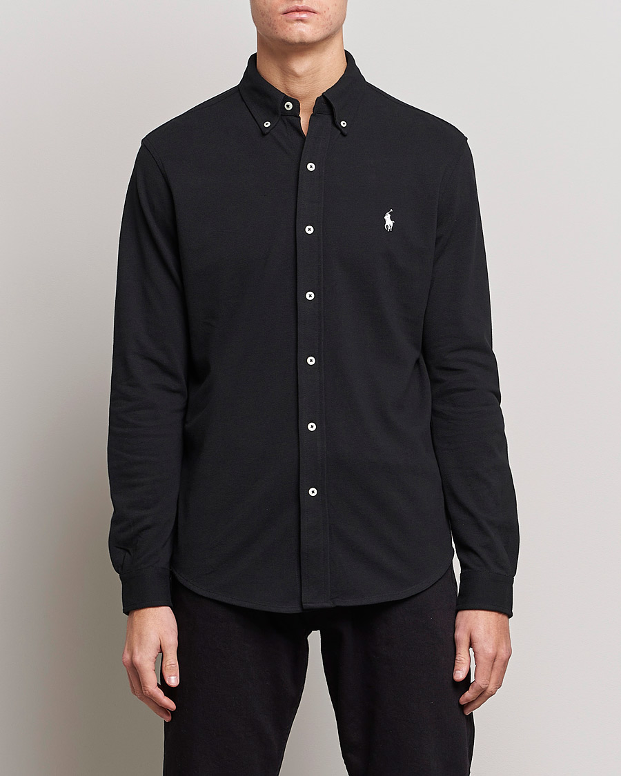 Men | Shirts | Polo Ralph Lauren | Featherweight Mesh Shirt Polo Black