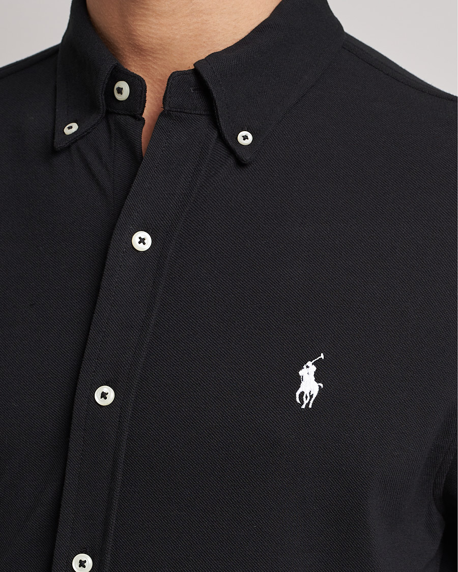 Men | Shirts | Polo Ralph Lauren | Featherweight Mesh Shirt Polo Black