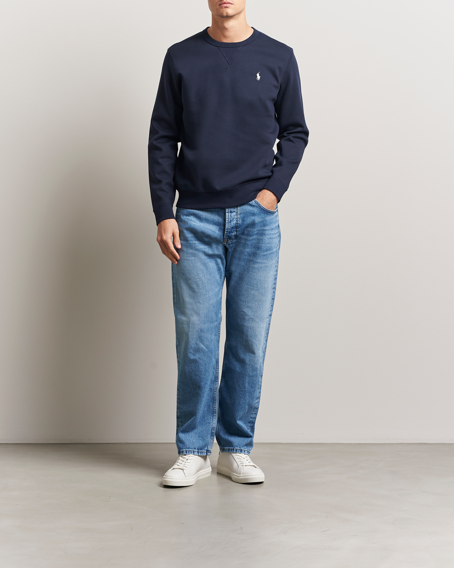 Men | Sweaters & Knitwear | Polo Ralph Lauren | Tech Crew Neck Sweatshirt Aviator Navy