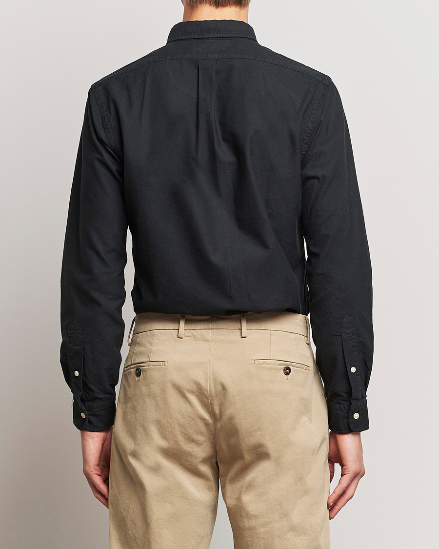 Men | Shirts | Polo Ralph Lauren | Slim Fit Garment Dyed Oxford Shirt Polo Black