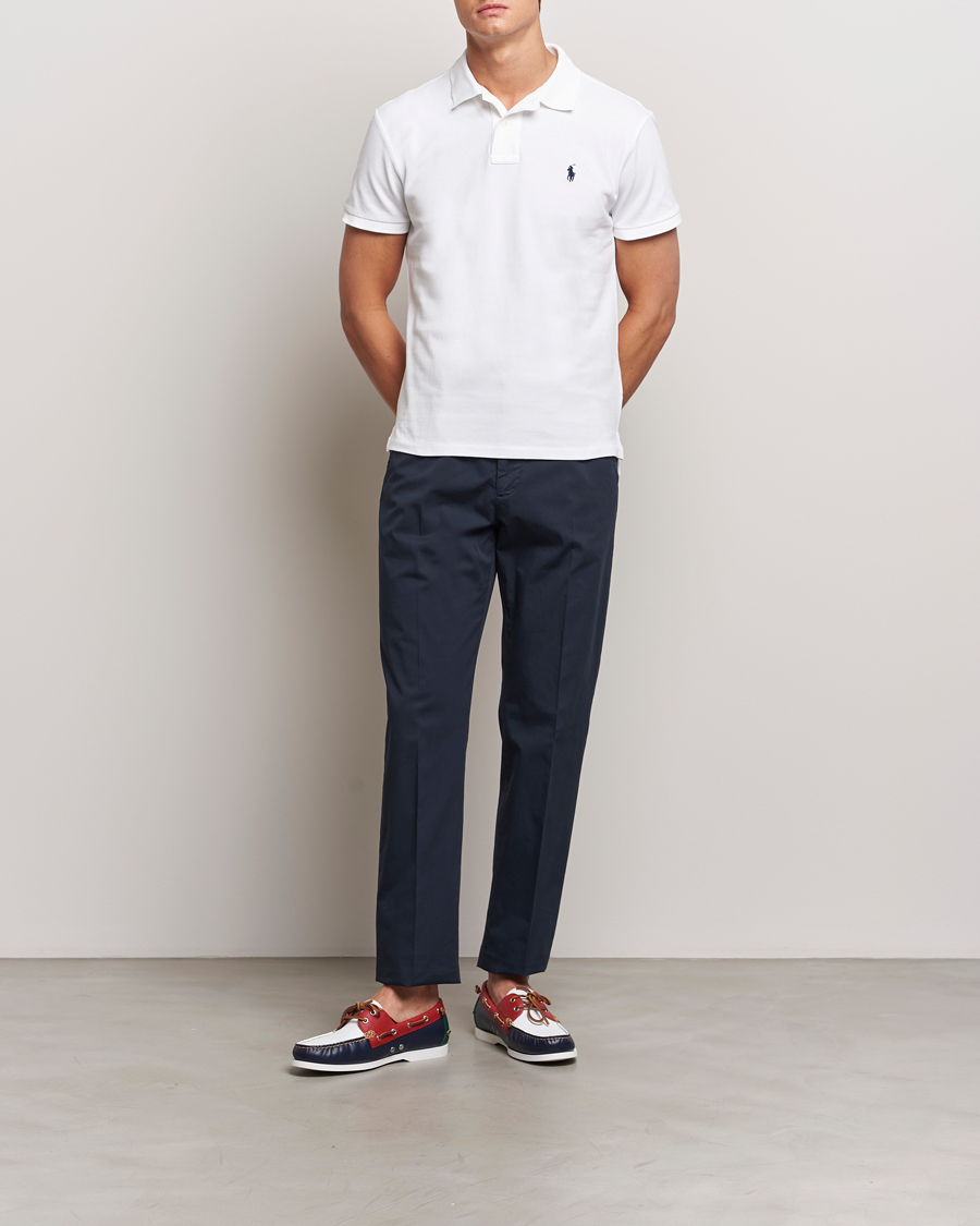 Men | Polo Shirts | Polo Ralph Lauren | Custom Slim Fit Polo White