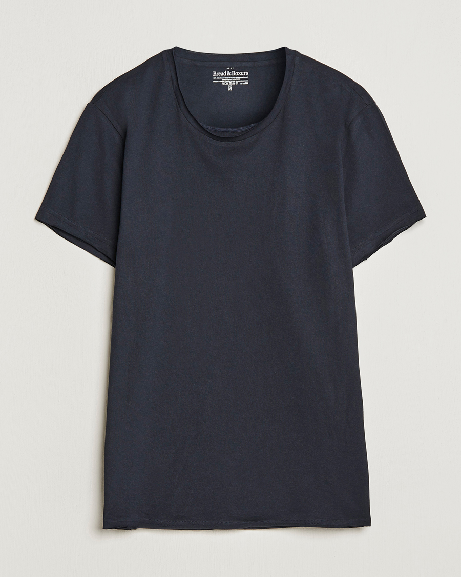 Men | T-Shirts | Bread & Boxers | Crew Neck Relaxed Dark Navy