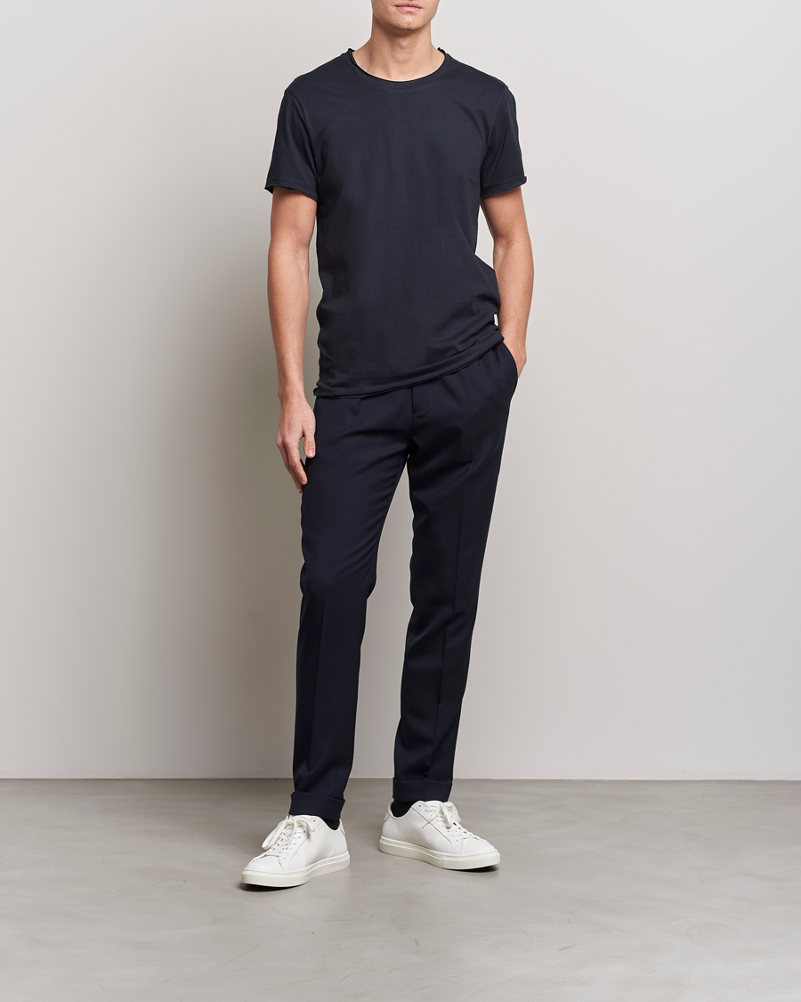 Men | T-Shirts | Bread & Boxers | Crew Neck Relaxed Dark Navy