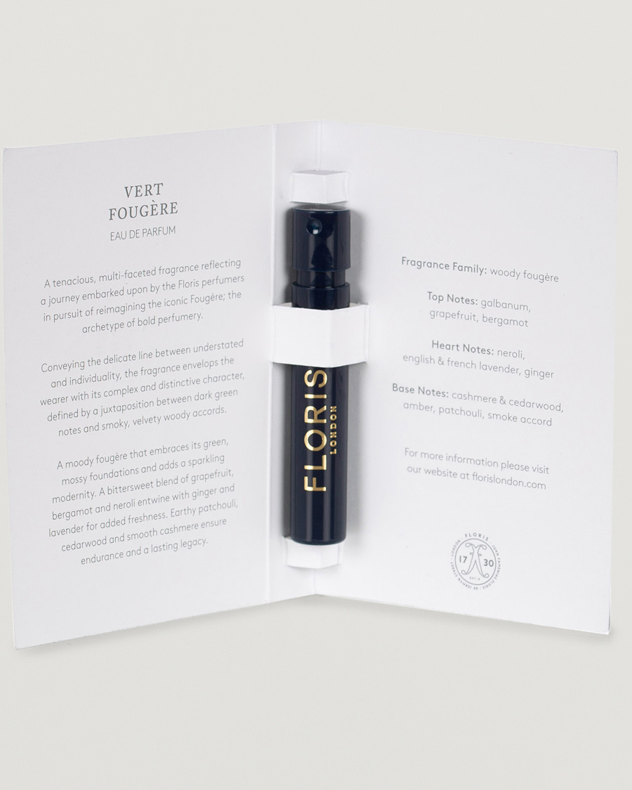 Men | Fragrances | | Floris London Vert Fougère Eau de Parfum 1,2ml Sample