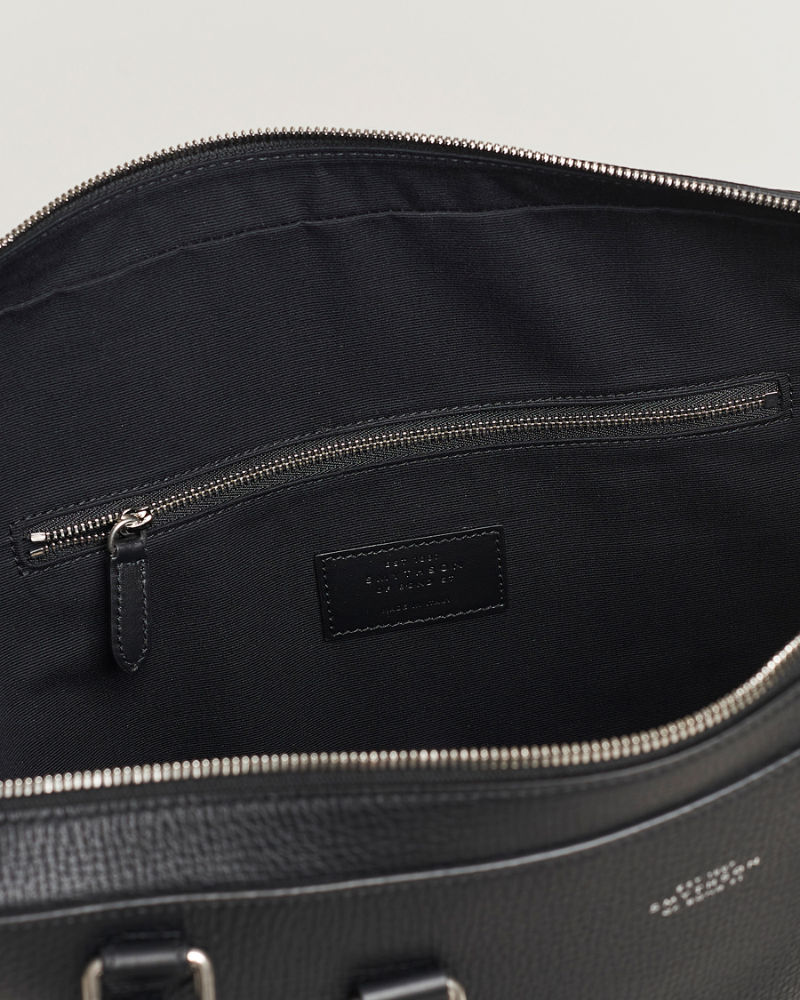 Men | Bags | Smythson | Ludlow Slim Briefcase With Zip Front Black