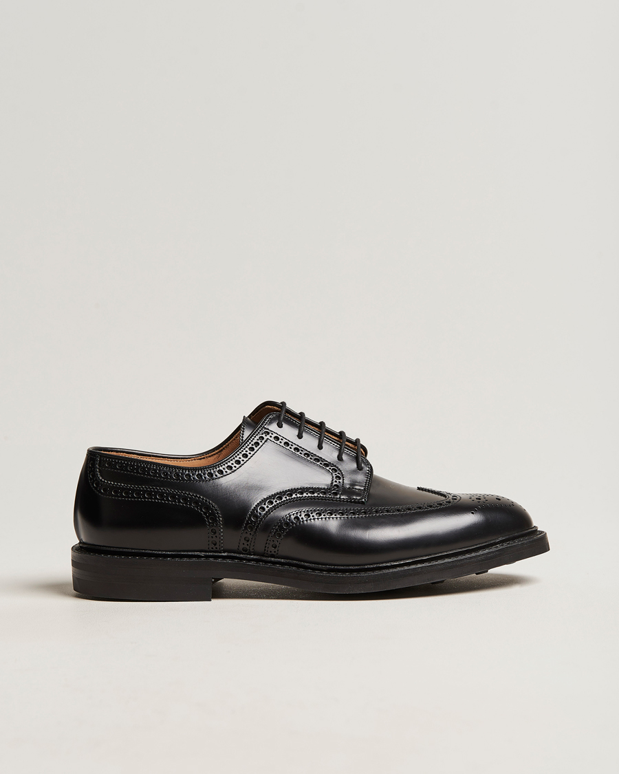 Men | Brogues | Crockett & Jones | Pembroke Derbys Black Calf