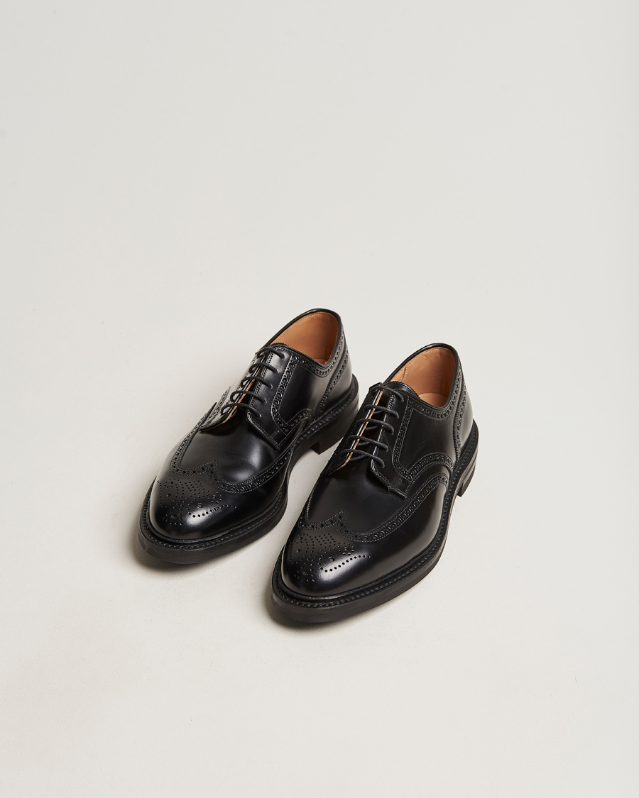 Men | Brogues | Crockett & Jones | Pembroke Derbys Black Calf