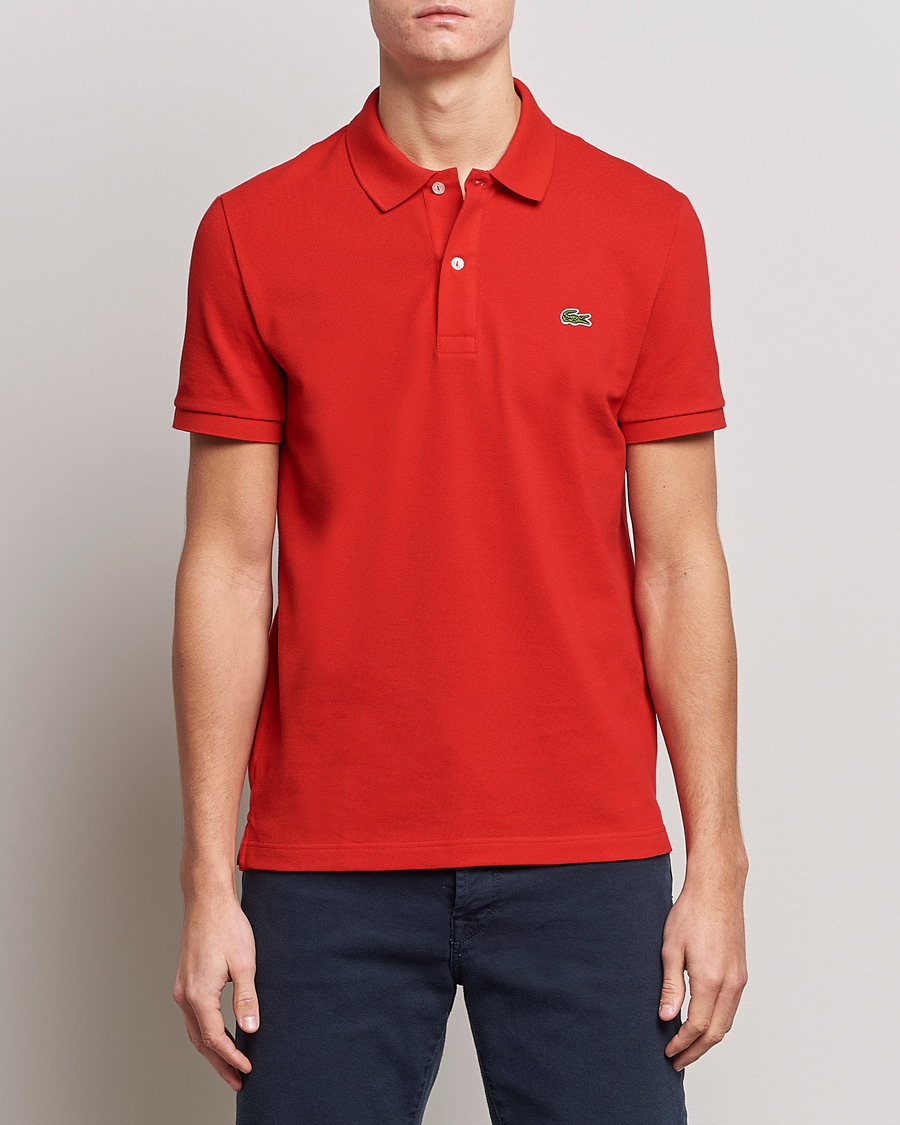 Men | Polo Shirts | Lacoste | Slim Fit Polo Piké Red