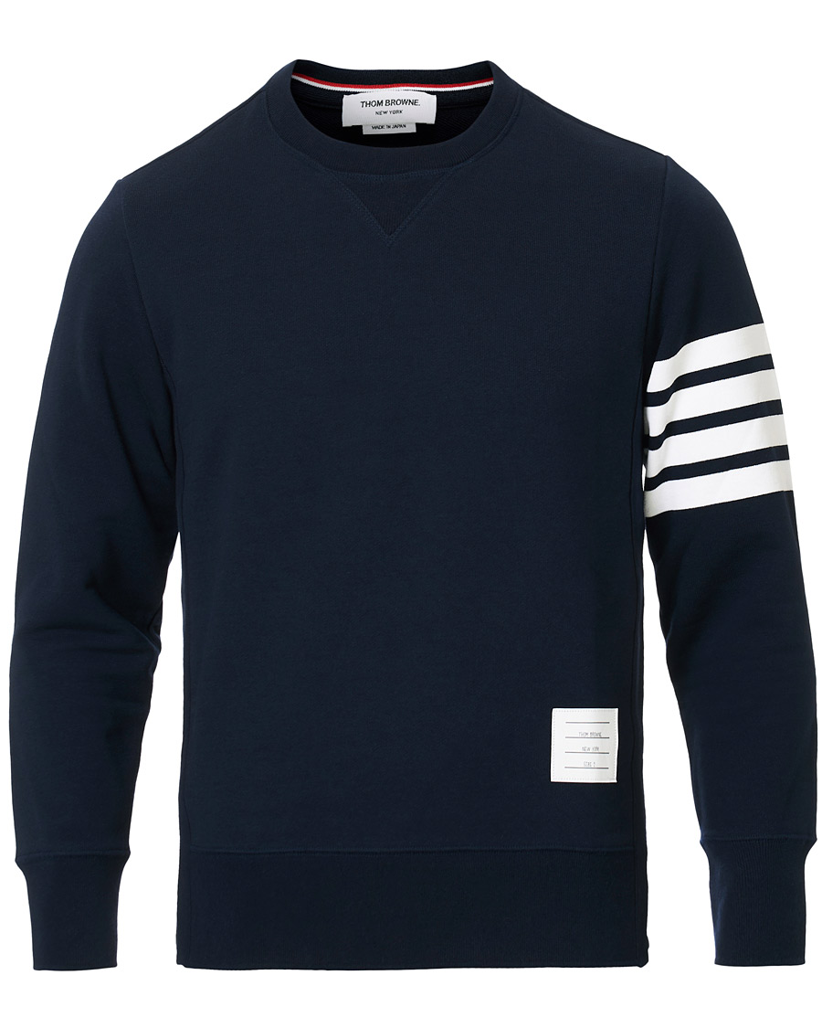 Men | Sweaters & Knitwear | Thom Browne | 4 Bar Classic Sweatshirt Navy