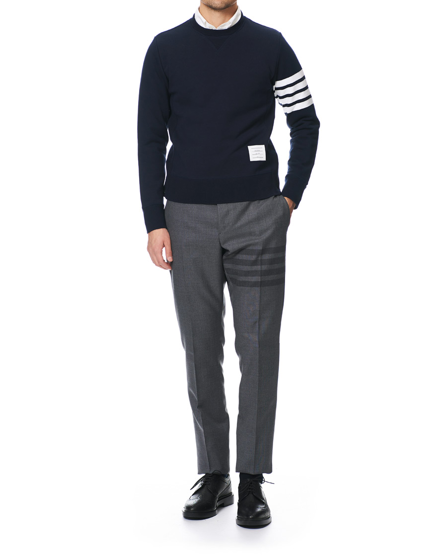 Men | Sweaters & Knitwear | Thom Browne | 4 Bar Classic Sweatshirt Navy