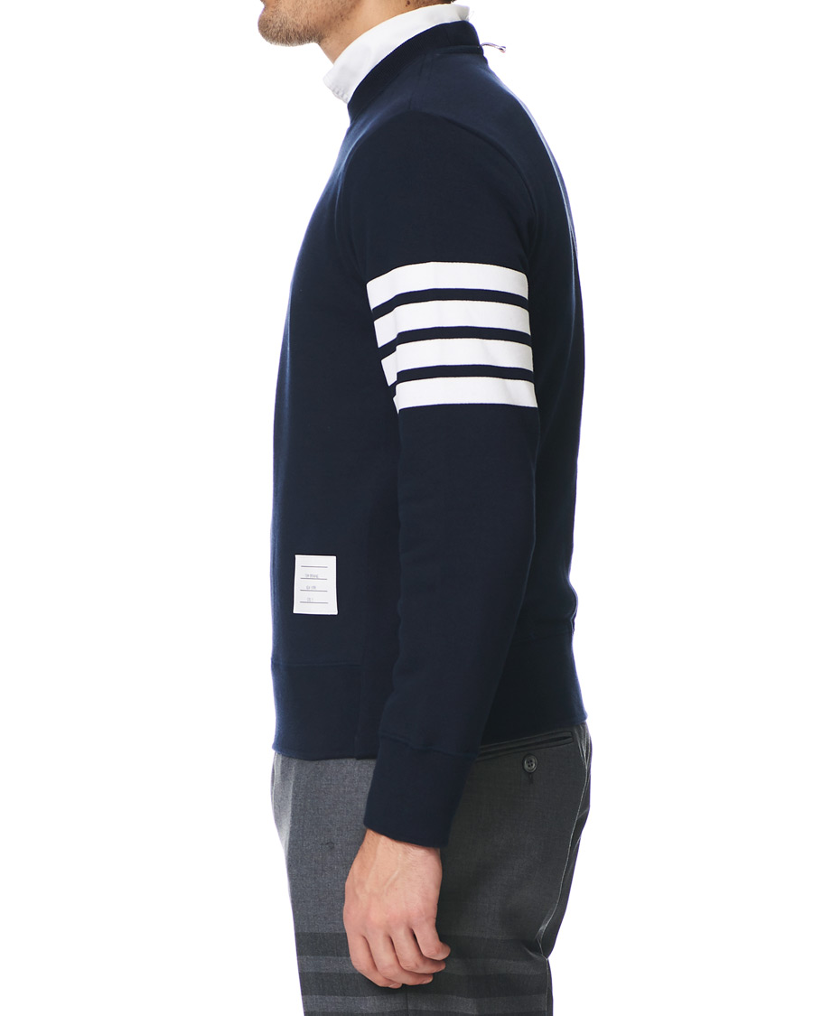 Men | Sweaters & Knitwear | Thom Browne | 4 Bar Classic Sweatshirt Navy