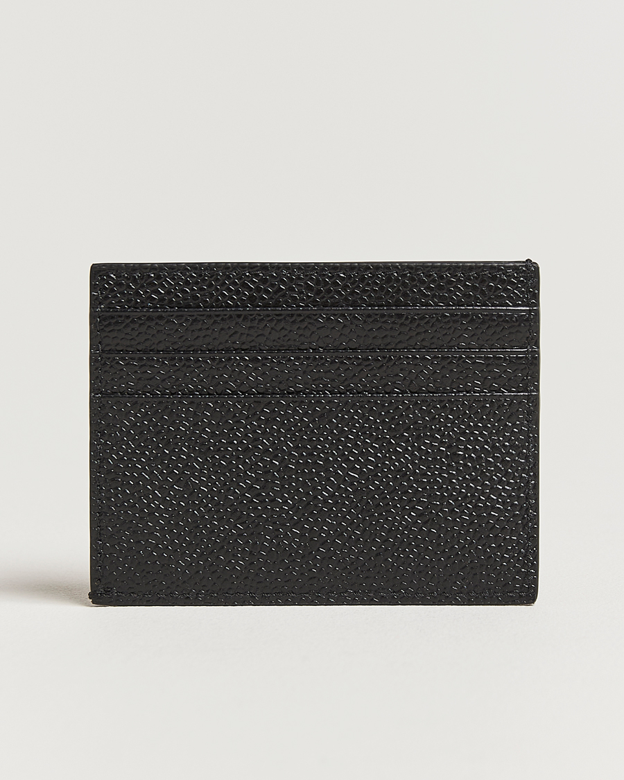 Men | Wallets | Thom Browne | Pebble Grain Single Card Holder Black