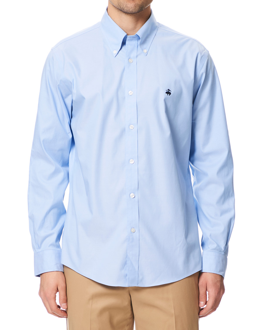 Men | Shirts | Brooks Brothers | Regent Fit Button Down Sport Shirt Light Blue