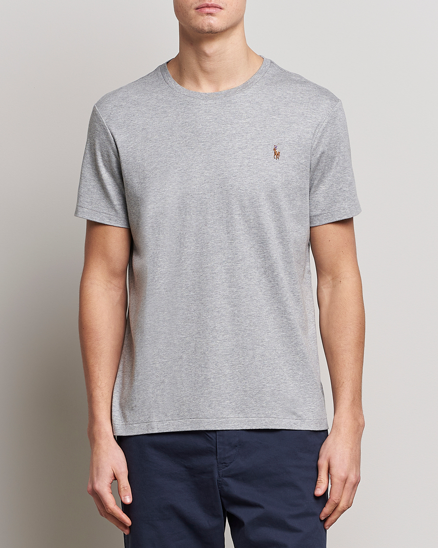 Men | T-Shirts | Polo Ralph Lauren | Luxury Pima Cotton Crew Neck T-Shirt Andover Heather